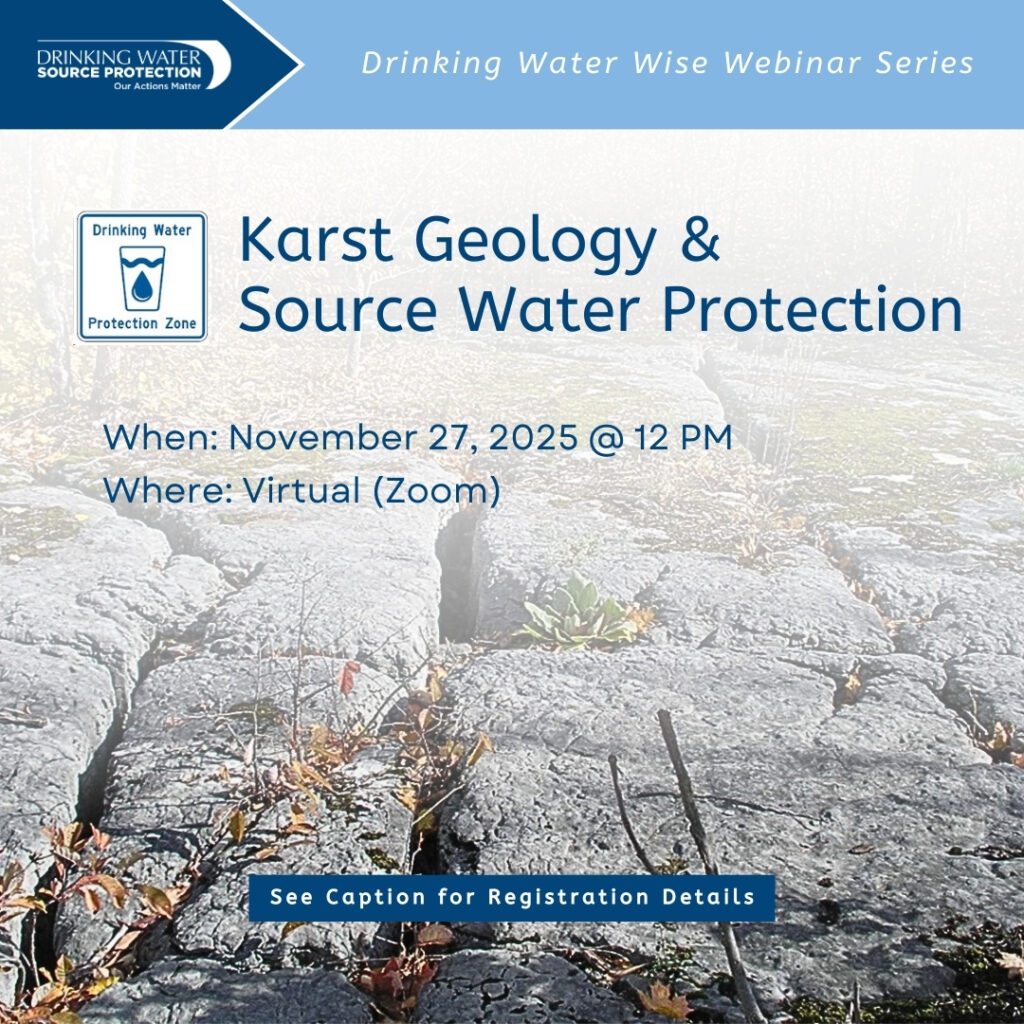 Learn how Karst Geology affects your drinking water on November 12th. Click to register for free.